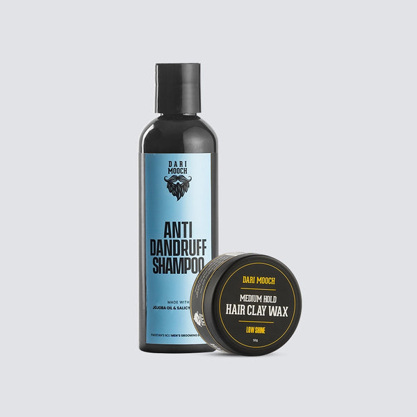 Hair Clay Wax + Anti-Dandruff Shampoo Bundle